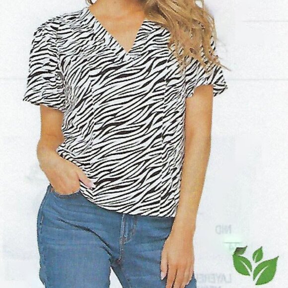 NEW Ricki's ECOVERO™ Zebra Print Blouse - Picture 11 of 11